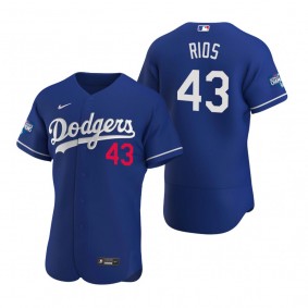 Los Angeles Dodgers Edwin Rios Royal 2020 World Series Champions Authentic Jersey
