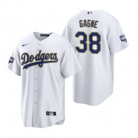 Los Angeles Dodgers Eric Gagne White Gold 2021 Gold Program Replica Jersey