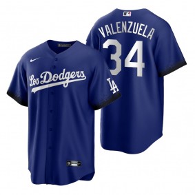 Los Angeles Dodgers Fernando Valenzuela Royal 2021 City Connect Replica Jersey