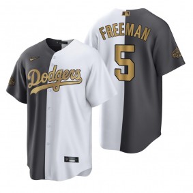 Los Angeles Dodgers Freddie Freeman White Charcoal 2022 MLB All-Star Game Split Jersey