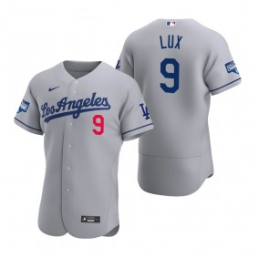 Los Angeles Dodgers Gavin Lux Gray 2020 World Series Champions Road Authentic Jersey