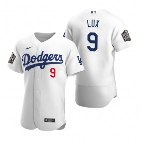 Men's Los Angeles Dodgers Gavin Lux Nike White 2020 World Series Authentic Jersey