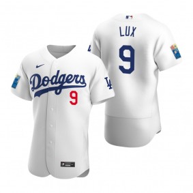 Los Angeles Dodgers Gavin Lux Authentic White Dodger Stadium 60th Anniversary Jersey