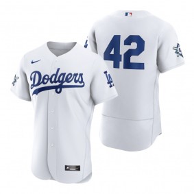 Los Angeles Dodgers Jackie Robinson White Authentic Jersey