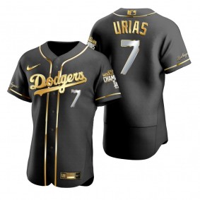 Los Angeles Dodgers Julio Urias Black 2020 World Series Champions Gold Edition Jersey