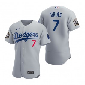 Men's Los Angeles Dodgers Julio Urias Nike Gray 2020 World Series Authentic Jersey