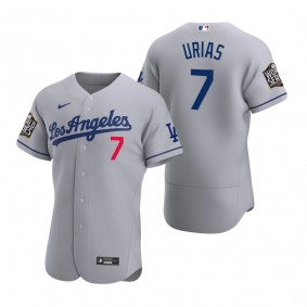 Los Angeles Dodgers Julio Urias Nike Gray 2020 World Series Authentic Road Jersey