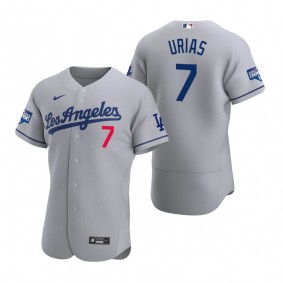 Los Angeles Dodgers Julio Urias Gray 2020 World Series Champions Road Authentic Jersey