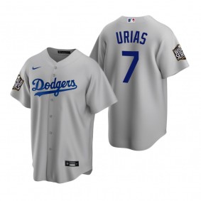 Men's Los Angeles Dodgers Julio Urias Gray 2020 World Series Replica Jersey