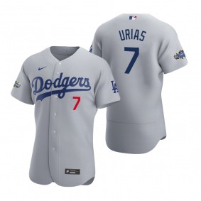 Los Angeles Dodgers Julio Urias 2020 Alternate Patch Gray Authentic Jersey