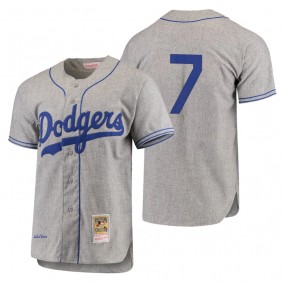 Brooklyn Dodgers Julio Urias Gray Cooperstown Collection Authentic Jersey