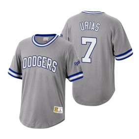 Los Angeles Dodgers Julio Urias Mitchell & Ness Gray Cooperstown Collection Wild Pitch Jersey T-Shirt