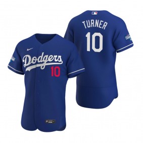 Los Angeles Dodgers Justin Turner Royal 2020 World Series Champions Authentic Jersey