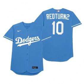 Los Angeles Dodgers Justin Turner Redturn2 Royal 2021 Players' Weekend Nickname Jersey