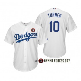 2019 Armed Forces Day Justin Turner Los Angeles Dodgers White Jersey