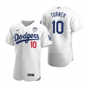 Los Angeles Dodgers Justin Turner White 4 ALS Lou Gehrig Day Authentic Jersey