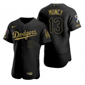 Los Angeles Dodgers Max Muncy All Black 2021 Salute to Service Jersey
