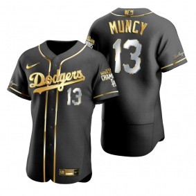 Los Angeles Dodgers Max Muncy Black 2020 World Series Champions Gold Edition Jersey