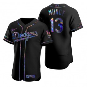 Los Angeles Dodgers Max Muncy Nike Black Authentic Holographic Golden Edition Jersey