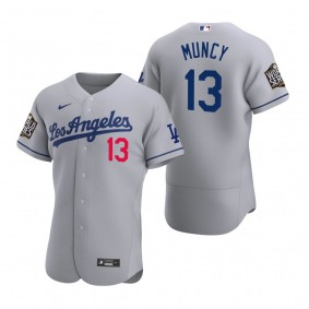 Los Angeles Dodgers Max Muncy Nike Gray 2020 World Series Authentic Road Jersey