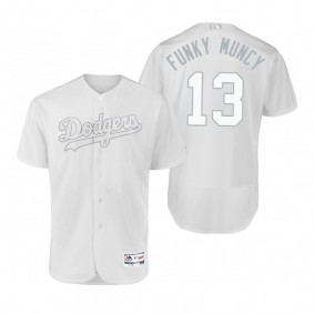 Los Angeles Dodgers Max Muncy Funky Muncy White 2019 Players' Weekend Authentic Jersey