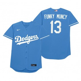 Los Angeles Dodgers Max Muncy Funky Muncy Royal 2021 Players' Weekend Nickname Jersey