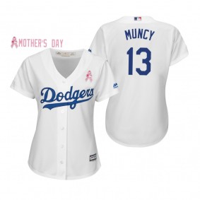 Max Muncy Los Angeles Dodgers White 2019 Mother's Day Jersey