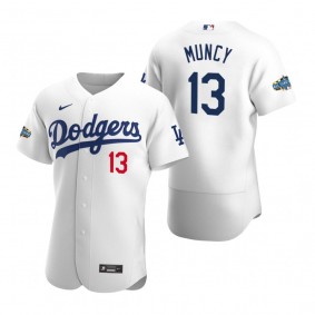 Los Angeles Dodgers Max Muncy 2020 Home Patch White Authentic Jersey