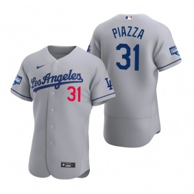 Los Angeles Dodgers Mike Piazza Gray 2020 World Series Champions Road Authentic Jersey
