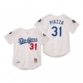 Los Angeles Dodgers Mike Piazza Authentic White Cooperstown Collection Jersey