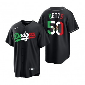 Los Angeles Dodgers Mookie Betts Black Mexican Heritage Night Replica Jersey