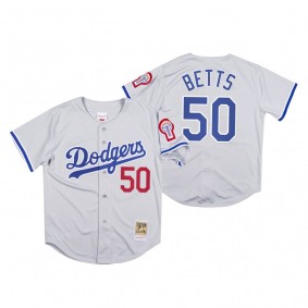Los Angeles Dodgers Mookie Betts Gray 1981 Authentic Jersey