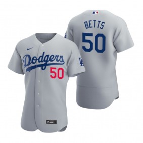 Men's Los Angeles Dodgers Mookie Betts Nike Gray Authentic 2020 Alternate Jersey