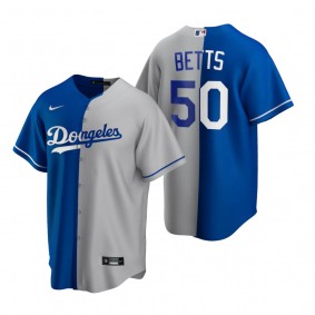 Los Angeles Dodgers Mookie Betts Royal Gray Split Replica Jersey