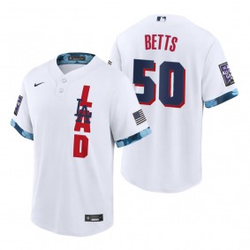 Los Angeles Dodgers Mookie Betts White 2021 MLB All-Star Game Replica Jersey