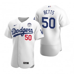 Los Angeles Dodgers Mookie Betts White 4 ALS Lou Gehrig Day Authentic Jersey