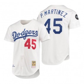Los Angeles Dodgers Pedro Martinez Authentic White Cooperstown Collection Jersey