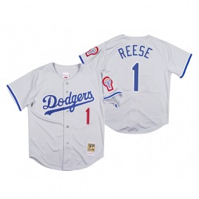 Los Angeles Dodgers Pee Wee Reese Gray 1981 Authentic Jersey