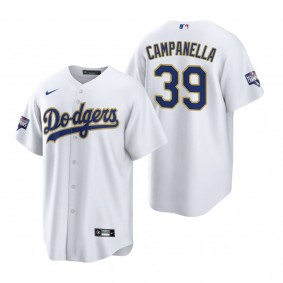 Los Angeles Dodgers Roy Campanella White Gold 2021 Gold Program Replica Jersey
