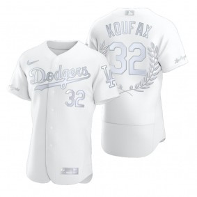 Sandy Koufax Los Angeles Dodgers White Awards Collection NL MVP Jersey