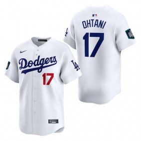 Men's Los Angeles Dodgers Shohei Ohtani White 2024 MLB World Tour Seoul Series Home Limited Player Jersey