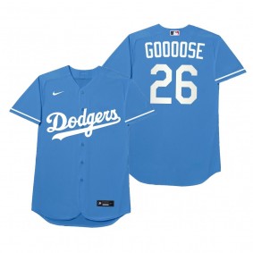 Los Angeles Dodgers Tony Gonsolin Goooose Royal 2021 Players' Weekend Nickname Jersey