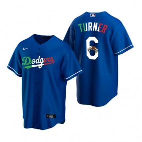 Los Angeles Dodgers Trea Turner Royal Mexican Heritage Night Replica Jersey