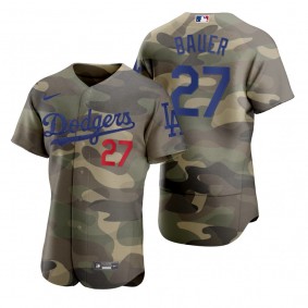 Los Angeles Dodgers Trevor Bauer Camo Authentic 2021 Armed Forces Day Jersey