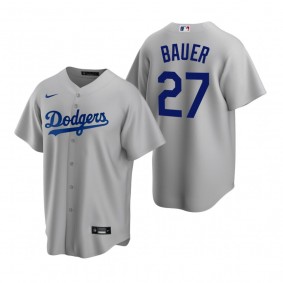 Los Angeles Dodgers Trevor Bauer Nike Gray Replica Alternate Jersey