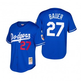 Los Angeles Dodgers Trevor Bauer Royal Cooperstown Collection Mesh Batting Practice Jersey