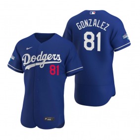 Los Angeles Dodgers Victor Gonzalez Royal 2020 World Series Champions Authentic Jersey