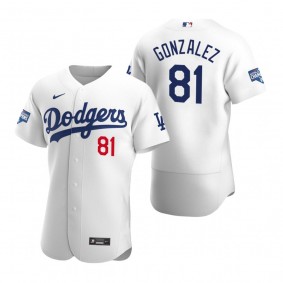 Los Angeles Dodgers Victor Gonzalez White 2020 World Series Champions Authentic Jersey
