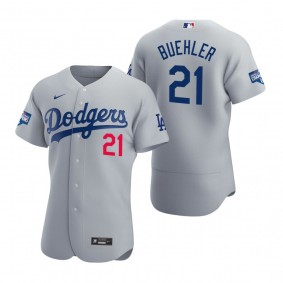 Los Angeles Dodgers Walker Buehler Gray 2020 World Series Champions Authentic Jersey