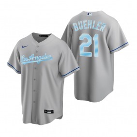 Los Angeles Dodgers Walker Buehler Gift Replica Gray 2022 Father's Day Jersey